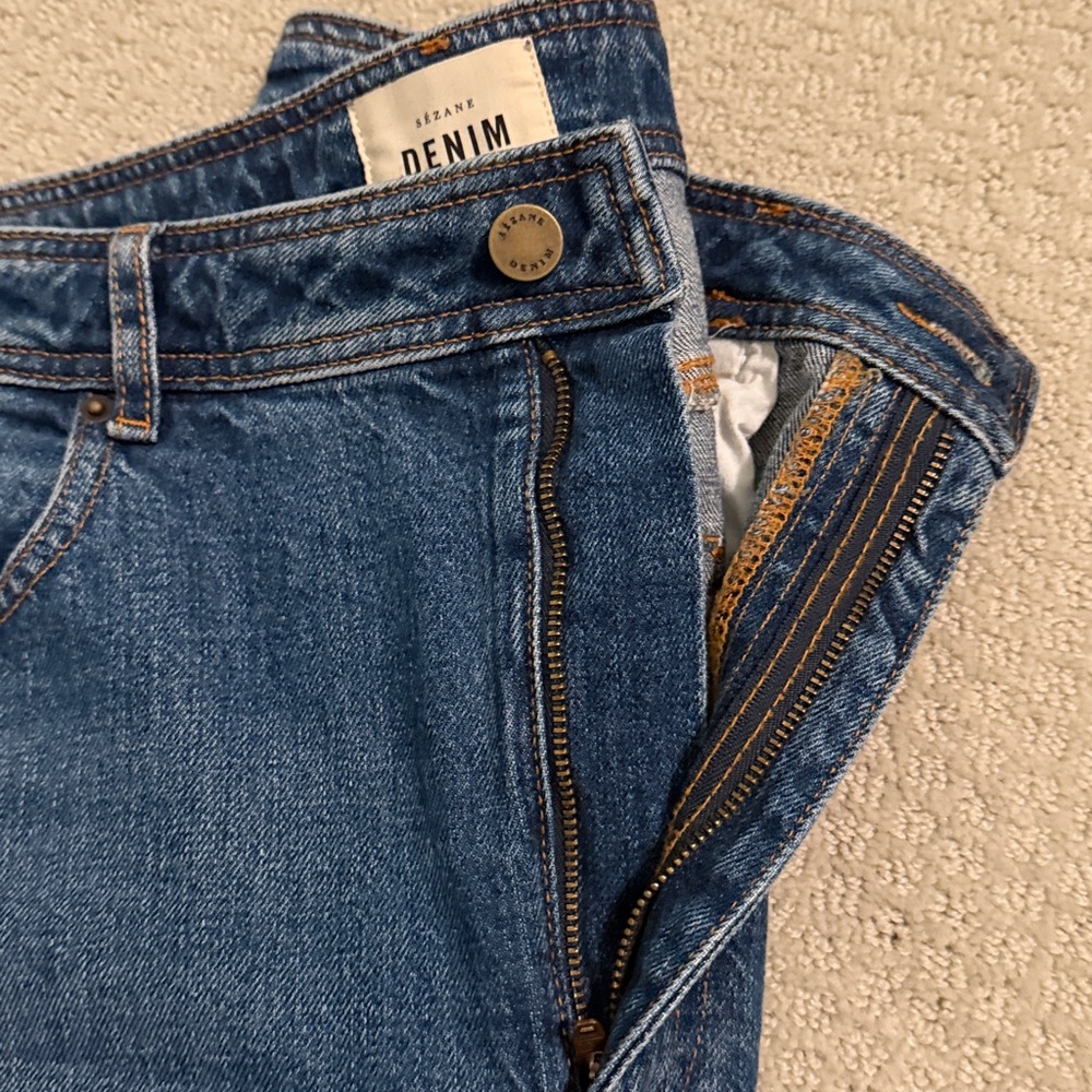 Sezane Le Crop Denim Blue - Size 10 - Picture 15 of 15